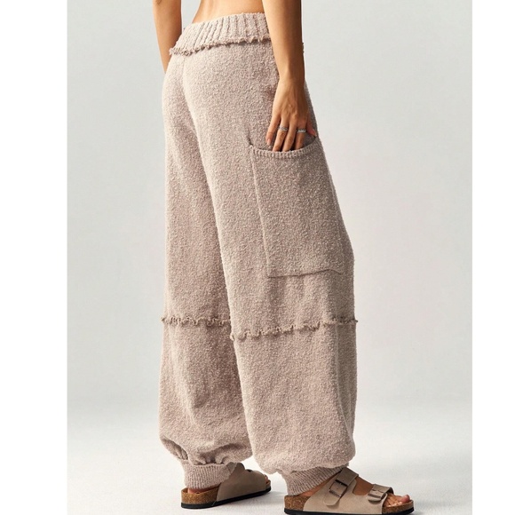 Boho Textured stretchy waist harem leg lounge pants - Picture 8 of 13